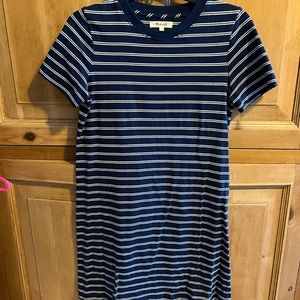 striped madewell t-shirt dress
